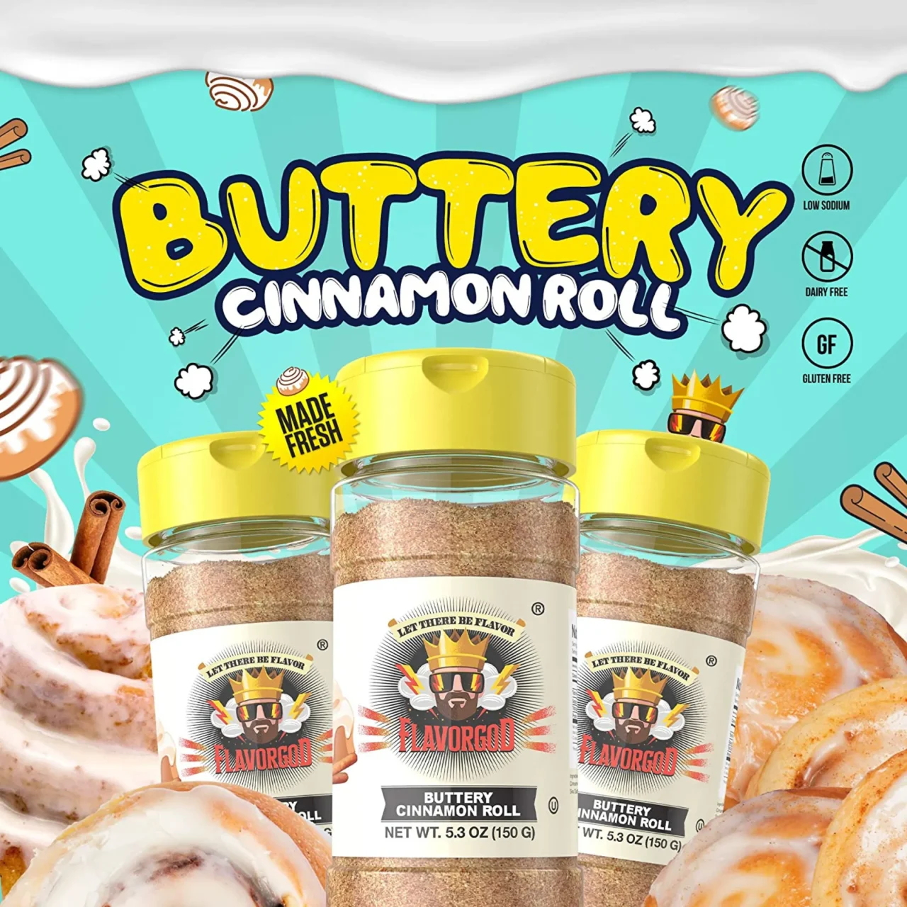 graphic design advertising Buttery Cinnamon Roll Seasoning