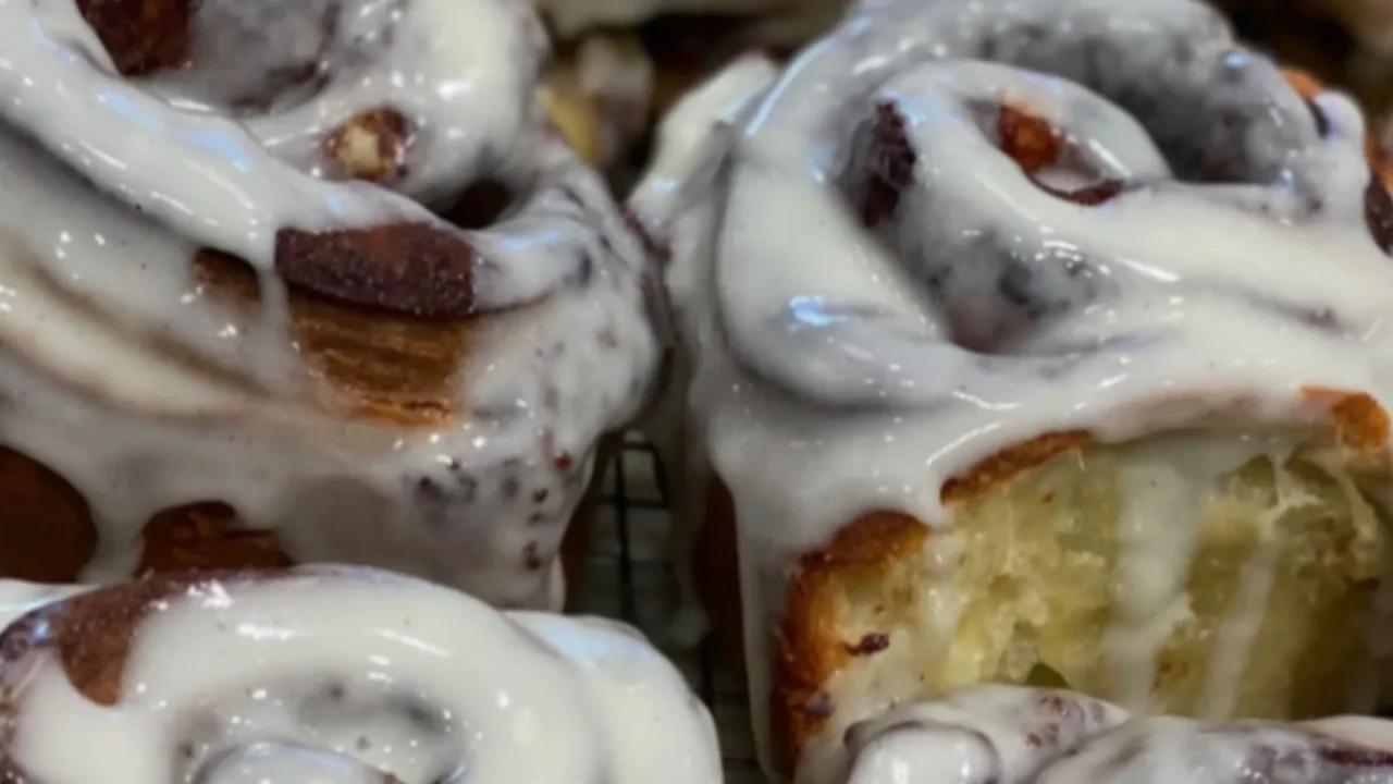 A Brioche Cinnamon Roll at Mah-Ze-Dahr Bakery. Winner of the Best Cinnamon Rolls in NYC!