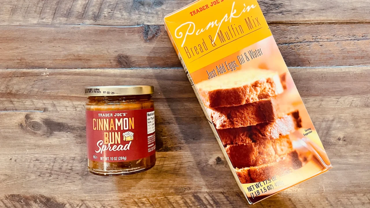 trader joe's cinnamon bun spread with bread